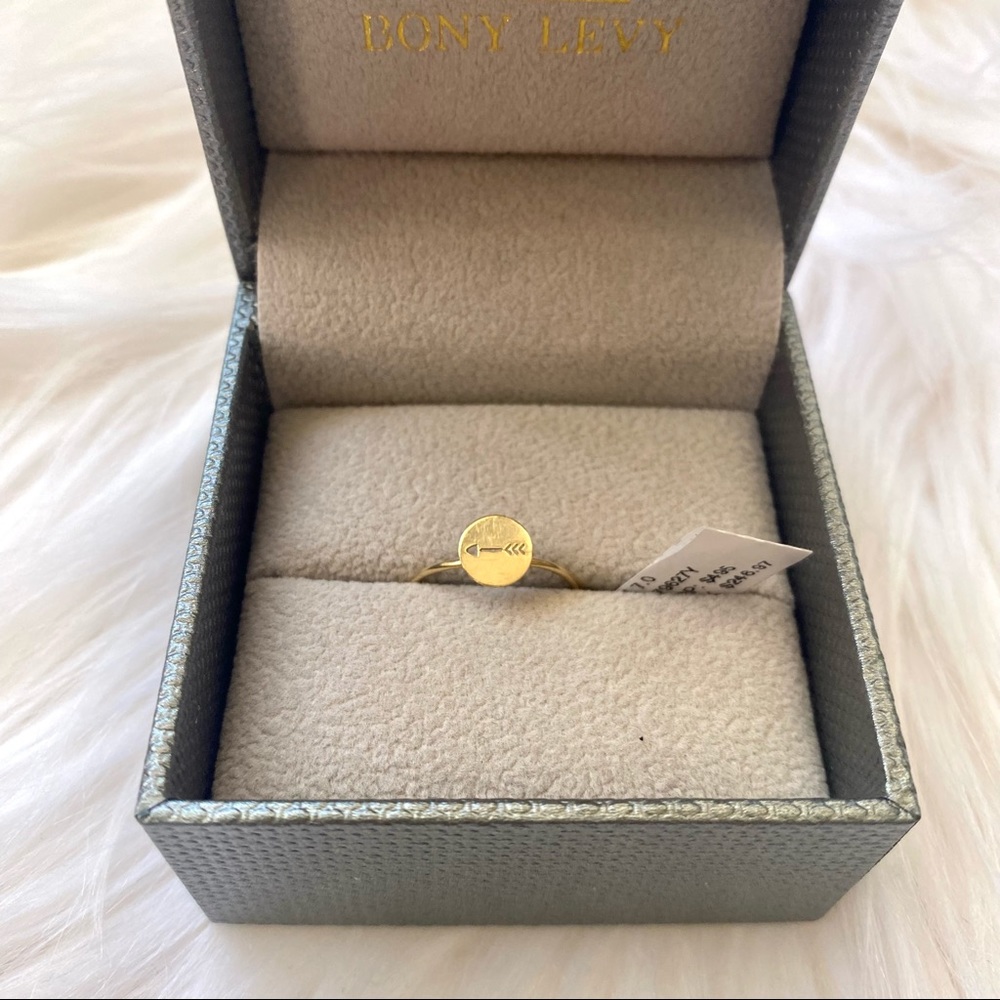 BONY LEVY Yellow Gold arrow ring size 7 - Picture 4 of 10